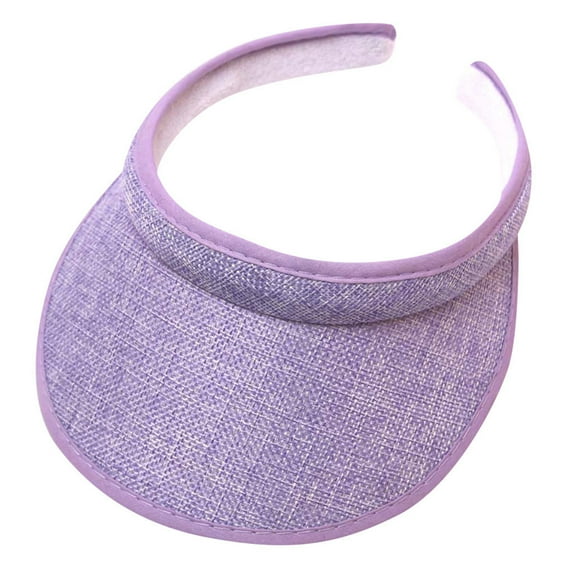 AWZXDE Unisex Open Top Sun Hat for Outdoor Sports and Travel Lightweight Breathable Wide Brim Visor Casual Cap for Men and Women Adjustable Headband for Running and Gardening Purple,One Size
