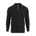 thumbnail image 5 of Mens Cardigan Sweater Long Sleeve Casual Button Down Lapel Collar Hollow out Knit Cardigans Fall Clothes, 5 of 6