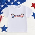 thumbnail image 2 of Wxirdiow Boys American Flag Shirt 4th of July Shirts for Toddler Boys American T-Shirt Kid Patriotic Memorial Day Tees Independence Day Top White Size,12-18 Months, 2 of 5
