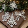 thumbnail image 2 of Colgante de árbol de Navidad de cristal transparente para Navidad, copo de nieve colgante de Navidad, adorno navideño para Año Nuevo, decoración de ventanas del hogar, 2 of 5