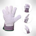thumbnail image 4 of LP4300-M-12PK, Leather Palm Work Gloves, Safety Cuff, 12 Pair Value Pack, 4 of 4