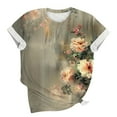 thumbnail image 3 of Zuesphe Dressy Tops for Women Plus T Shirts for Women Cotton Womens Blouses Short Sleeve for Work Professional Plus Size Graphic Tees for Women Bands, 3 of 3