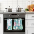 thumbnail image 4 of Yayeee 2 Pack Hand Towels for Bathroom 100% Cotton 16" x 28" Soft Absorbent Kitchen Towel, Cartoon Easter Bunny, 4 of 7
