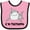 Pink and Black, variant on Inktastic I'm Teething Cute Shark Boys or Girls Baby Bib
