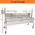 thumbnail image 4 of DEWOSEN 51" Rotisserie Grill Roaster 132LBS 50W Motor Pig Rotisserie with Windscreen Outdoor BBQ, 4 of 7