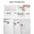 thumbnail image 5 of No Hook Shower Curtain with Snap in Liner, Christmas Plaid Snowman Red Snowflake Hotel Shower Curtains for Bathroom, Washable Shower Curtain Liner Set with Mesh Top Window, 72"x72", 5 of 6