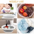 thumbnail image 3 of MITUMOMO Collapsible Wash Basin with Hanging Hole, Portable Multipurpose Wash Basin for Kitchen Sink Fruits Vegetables Home Camping, Easy Storage (Grey), 3 of 7