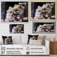 thumbnail image 4 of Designart "Fox's Gaze in the Springtime I" Animals Framed Wall Art - Modern Farmhouse Pink Fox Entryway Framed Wall Art, 4 of 6