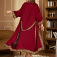 thumbnail image 5 of Womens Winter Robes Akafmk Womens Robes Long Length,Silk Robes for Women Plus Size,Fashion Women Solid Color Imitation Silk Tassels Lace Up Cardigan Eobe Bath Leisure Wear, 5 of 5