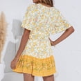 thumbnail image 5 of Vestido HUOGUO para mujer, casual, manga corta, estampado con cuello en V, 5 of 5