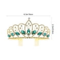 thumbnail image 2 of OFFIGAM Elegant Green Rhinestone Headband for Wedding, Bridal, Party Hair Accessories and Special Celebrations, 2 of 8
