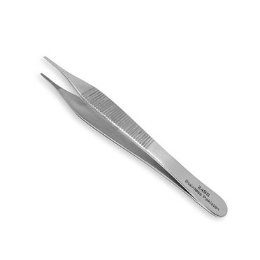 Cynamed Premium Adson Dressing Serrated Forceps 4.75 in., Straight Tips