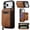 Brown, variant on GJL 2-in-1 PU Leather Wallet Case for iPhone 18 Pro, RFID Blocking Detachable Magnetic Zipper Purse Cover, Compatible with MagSafe, Red