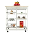 thumbnail image 3 of Rolling Kitchen Island Trolley Cart Storage Shelf Drawers Basket Dining, 3 of 8