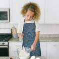 thumbnail image 4 of Blue Christmas Holly and Candy Cane Pattern Kids Aprons for Girls and Boys,Adjustable Neck Strap Toddler Aprons for Kids Cooking Baking, 4 of 7