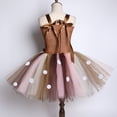 thumbnail image 5 of Falda corta de reno linda y de moda, falda abullonada de malla hecha a mano para niños, vestido de niña navideña con diadema, 5 of 5