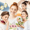 thumbnail image 3 of 100Pcs Round Sublimation Blank Earrings with Earring Hooks and Jump Rings Unfinished Heat Transfer Earrings, 3 of 7
