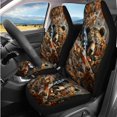 thumbnail image 5 of XYZCANDO Bear USA Flag 14 Pack Car Seat Covers Full Set Steering Wheel Cover Center Console Pad Seat Belt Pads Headrest Covers Cup Coasters for Most Cars SUVs Sedans, 5 of 7