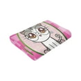thumbnail image 4 of Cat Avatar Plaid Throw Blanket, Super Soft Anti-Pilling Flannel Bed Blankets, 80"x60", 4 of 8
