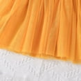 thumbnail image 7 of Sngxgn Girl's A Line Flowy Ruffle Sleeveless Party Mini Dress(Yellow,6Y), 7 of 7