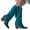 Blue, variant on Women's Fringe Western Boots Ponted Toe High Heel Suede Tassle Knee High Booties