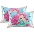 thumbnail image 2 of Coolnut Mermaid Satin Pillowcases Breathable Pillow Case for Hair and Skin, NO Zipper Pillow Cover with Envelope Closure for Sofa Bed Couch, King Size 20 x 40 Inch Home Decor Gifts, 2 of 7