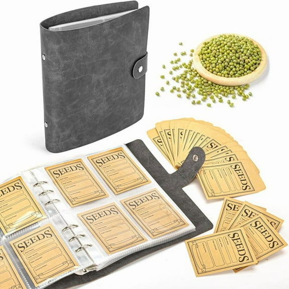 Seed Storage Organizer, 50 Pockets Seed Binder with Sealing Seed Envelopes Garden Seed Organizer Storage Box,Seed Packet