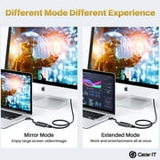 GearIT USB-C to HDMI 2.1 8K HDR Adapter, 8K@60Hz or 4K@120Hz DP Alt Mode, Type C Thunderbolt 3/4 Compatible for MacBook Pro 2020, iPad Pro 2020, Galaxy S20, and More