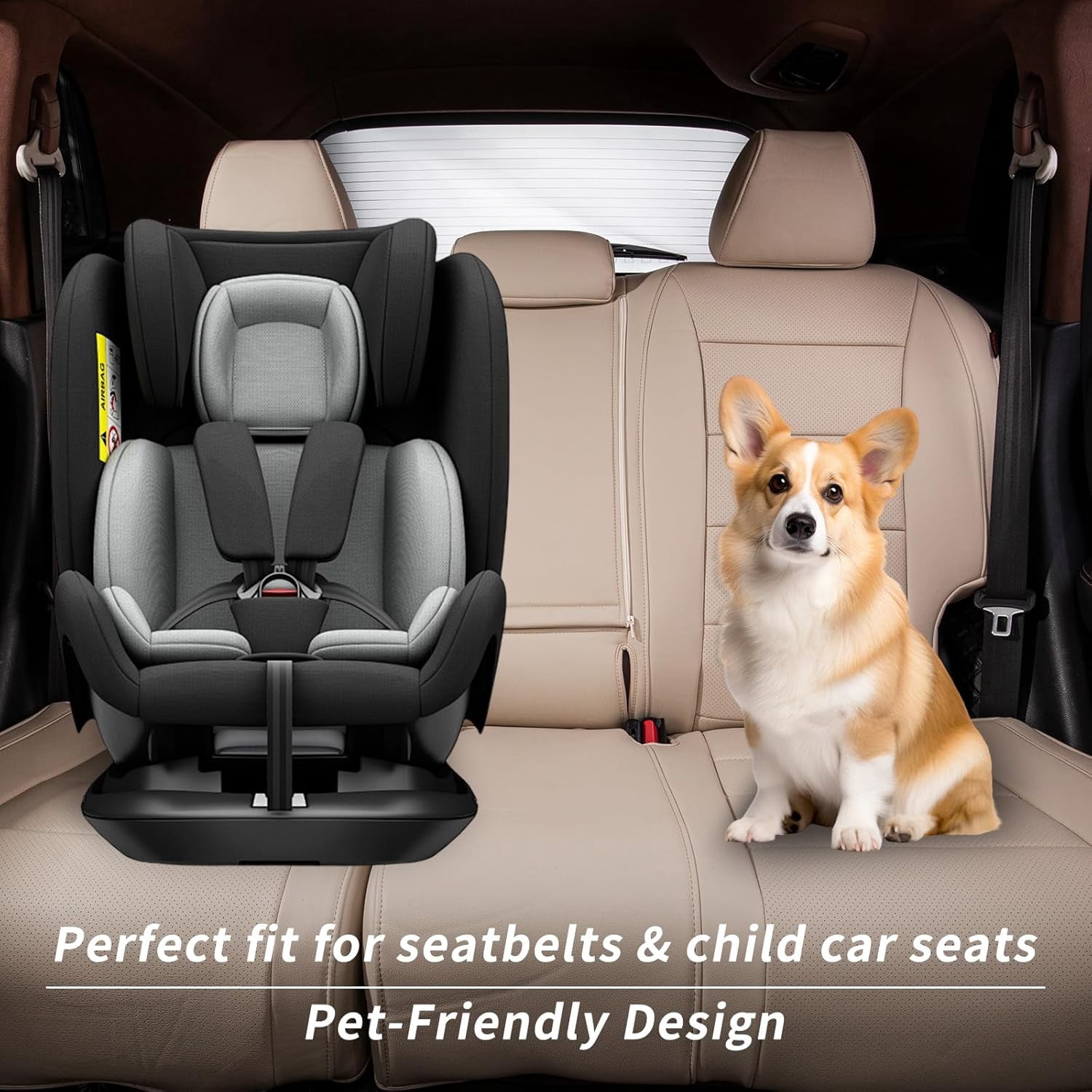 coverdream Full Set CRV Seat Covers Custom Fit for 2023 2024 2025 2026 Honda CR-V LX,EX,EXL,Hybrid,Sport Series,Trailsport - (Beige,Full Set)