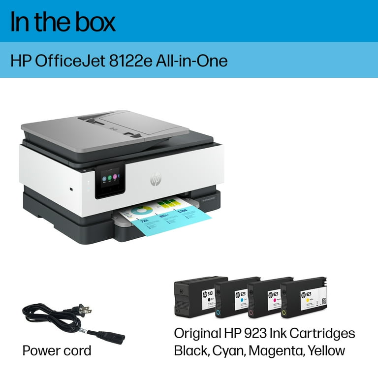 HP OfficeJet 8122e Wireless All-in-One Color Inkjet Printer