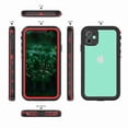 thumbnail image 6 of Dteck Full Body 360 Protective Shockproof Dirtproof Sandproof IP68 With Build in Screen Protector Phone Case, For iPhone 11 Pro Max (6.5 inch), red, 6 of 7