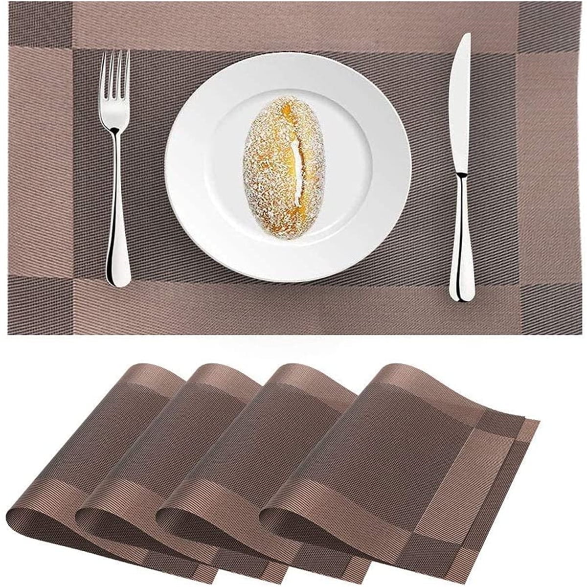 Placemats Set of 2, Plastic Placemats Place Mats for Kitchen Dining