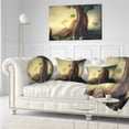thumbnail image 3 of Designart Giant Tree with Woman - Abstract Throw Pillow - 12x20, 3 of 5