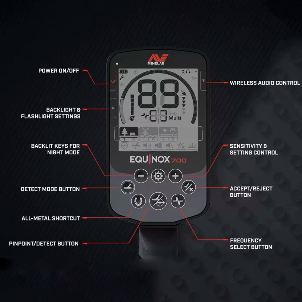 Minelab EQUINOX 700 Multi-Purpose Metal Detector Bundle with PRO-FIND 40 Waterproof Pinpointer (2 Items)