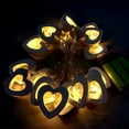 thumbnail image 5 of Wooden Heart Fairy String Light Valentine's Day Heart Shaped String Light Battery Operated String Led Light for Christmas Holiday Wedding Garden Birthday Party Indoor, 5 of 5