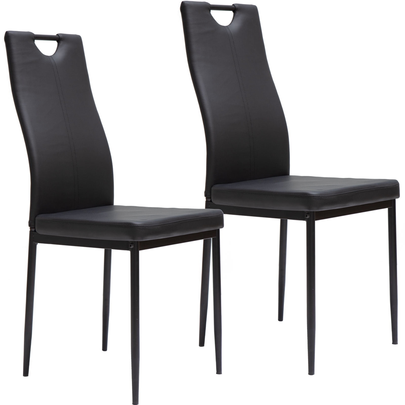 Boowill PU Leather Dining Chairs Set Of 2 Modern Kitchen Chairs