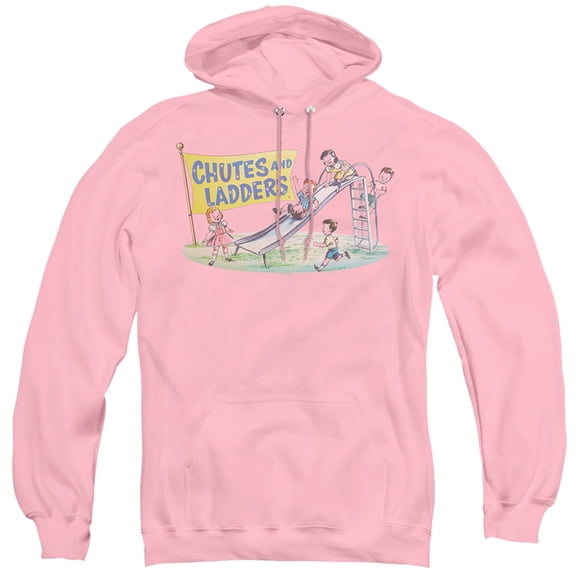 Chutes And Ladders Old School Adult Pullover Hoodie Sweatshirt Pink