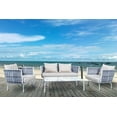 thumbnail image 4 of LeisureMod Spencer Modern Outdoor Light Grey Rope Frame Loveseat With Cushions, 4 of 6