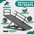 thumbnail image 6 of FICISOG Dog Ramp for Car, 16" to 28" Height Adjustable Pet Ramp for High Bed Couch, Folding Portable Dog Ramp for Small, Old Pet with Upgraded Non-Slip Rubber Surface, Black | Up to 200lb, 6 of 10