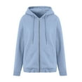 thumbnail image 7 of Karight Womens Zip Up Hoodies 2025 Oversized Hoodie for Women Trendy Hooded Sweatshirts Fall Winter Zipper Jacket, 7 of 7