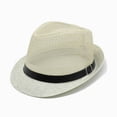 thumbnail image 3 of Paiwinds Men's Straw Fedora Summer Sun Hat Breathable Woven Beach Hat with Adjustable Strap for Travel Outdoor Casual Daily Wear, 3 of 8