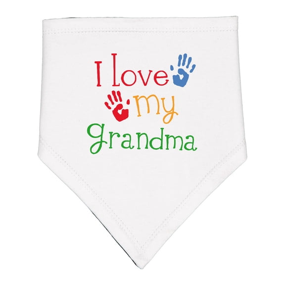 Inktastic I Love My Grandma Baby Bandana Bib
