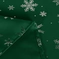 thumbnail image 5 of Christmas Tablecloth Rectangle - Green 60x102 inch Snowflakes Foil Print Pattern Washable Wrinkle Resistant Holiday Tablecloths for Christmas Family Gathering, Dining Room Table 130GSM, 5 of 7