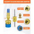 thumbnail image 3 of R1234YF Adapter with Valve Core Removal Tool, R1234YF to R134A Quick Coupler, High Low Side Connector Conversion Kit AC Charging for Automotive Air Conditioning Evacuation & Recharging, 3 of 7