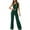 Green Pants for Women, variant on jtjvou Women's Strapless Tube Top Jumpsuit Metal Button Decor Loose Wide Leg Pants Black L