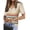 Stripe Colorful, variant on Zeagoo Womens Short Sleeve Sweaters Soft Casual V Neck Pullover Tops Lightweight Knit Sweater Blouse
