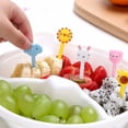 thumbnail image 4 of Yuarrent Paquete de 10 tenedores de plástico para frutas para niños, coloridos, lavables, con forma de Animal, para escuela, decorativos, para Mostrada, 4 of 6