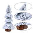 thumbnail image 3 of 1 árbol de cedro flocado con luces, adorno para árbol de Navidad de escritorio, decoraciones navideñas, 3 of 5