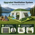 thumbnail image 2 of Sophia & William 10 Person Camping Tent 14x10FT All-Weather Large Family Cabin Tent with 2-Room Partition, Green, 2 of 10