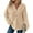 Beige, variant on TITAKING Women's Casual Waffle Knit Hoodie, Long Sleeve, Pullover, White L